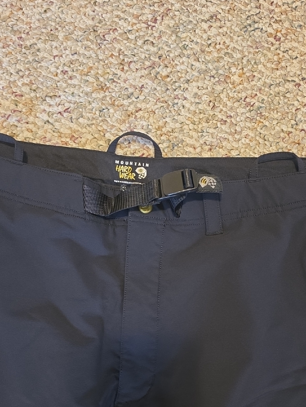 Mountain Hardwear Men's Navy Outdoor Pants with Built-In Belt